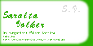 sarolta volker business card