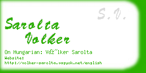 sarolta volker business card